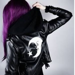 Donation soon KILLSTAR LUNA MOON FAUX MOTO LEATHER.